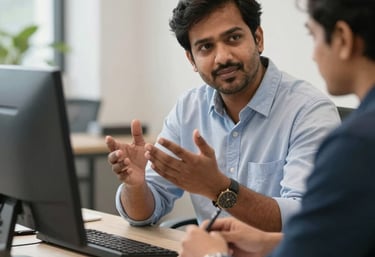 A professional surveyor inspecting a fire-damaged commercial building.