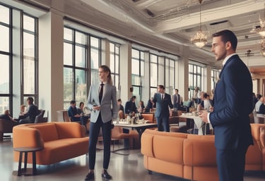 A professional setting showcasing operational support activities.