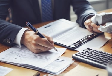 A professional consultant discussing strategies with clients.