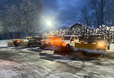 A fleet of plow trucks for snow rmeoval