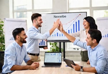 Nexwibe members showing team work