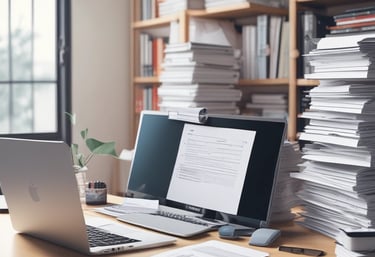 A sleek, modern office space with dark green accents and a black background, reflecting a professional consulting environment.