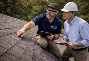 Lead Inspector on Middle TN Roof with Insurance adjuster