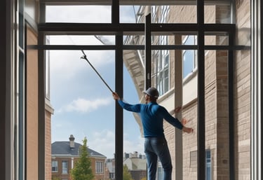 A diligent handyman installing a shelf securely in a modern apartment.
