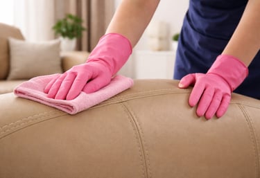 Professional house cleaning service in Virginia cleaning sofa surface – residential and commercial c