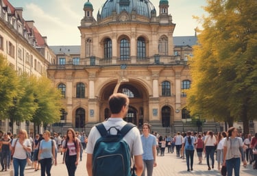 A group of students discussing their study plans.