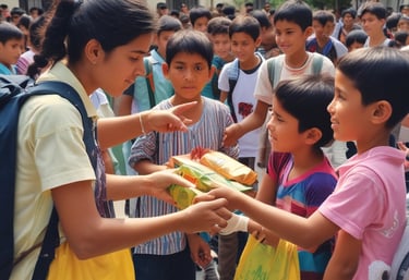Community volunteers planting trees in a vibrant neighborhood park in Apartadó.