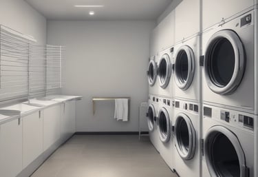 An exquisite fine dining setup with gold-accented tableware and deep navy linens overlooking a serene evening view.