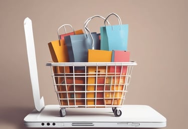 A friendly portrait of Kate Weyashi working on her laptop in a cozy home office.