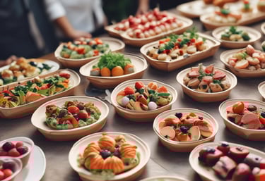 Colorful fruits displayed neatly against a soft green backdrop.