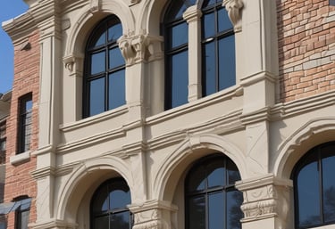 Close-up of white EPS foam core with a smooth, reinforced red coating layer.
