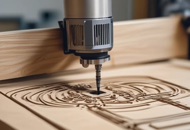 A 3D printer creating a detailed architectural model layer by layer.