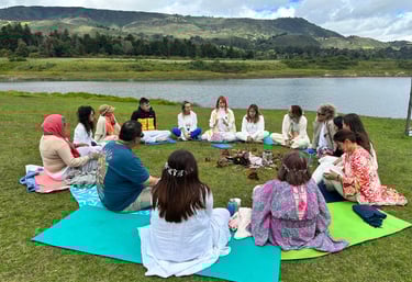Grupo Aaru en un encuentro de meditacion energetica