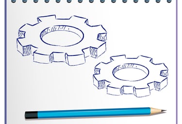 Image of sketched cogs