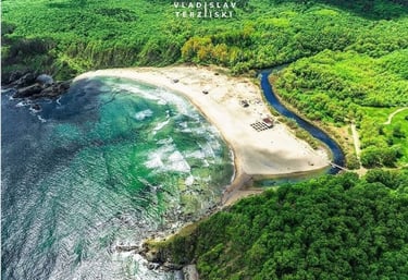 Silistar beach Bulgaria Black Sea, birdeye view