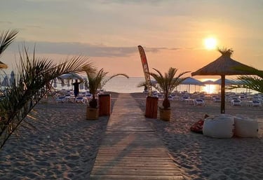 Oasis Beach near Lozenets, Bulgaria: A beautiful coastal setting for yoga retreat guests at Yogessa Guest House.