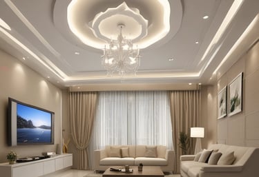 Technician installing a split AC unit in a bright, modern office space.