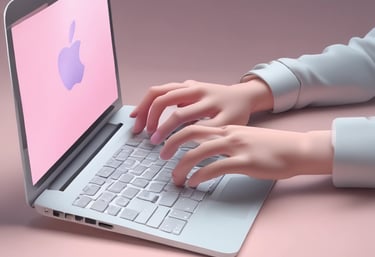 A small business owner working on a laptop optimizing their website for search engines.