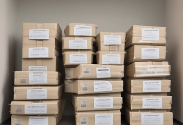 Courier carefully handling a temperature-controlled medical specimen box.