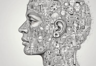 A person writing notes in a journal with a laptop and coffee nearby.