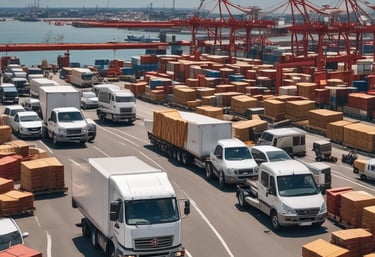A professional team collaborating over business charts and laptops in a modern office.