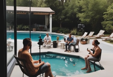 Professional team working on digital marketing strategies in a modern office.