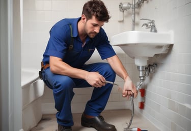A friendly small business owner working on a laptop in a cozy home office.
