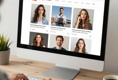 Instagram interface on mobile with an AI chatbot helping create post designs and scripts.