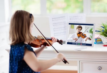 online music lessons on Zoom, beginner violin lessons online, online violin lesson