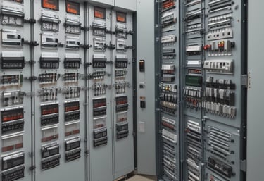 Skilled technical manpower working on industrial equipment.