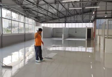Aplicacao Piso epóxi de alta resistência