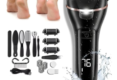 Kit Moedor De Pés Automático Recarregável Usb Lixa De Pé 127/220v