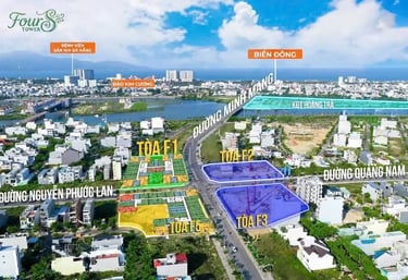 Vị trí thực tế dự án Sun Fours Tower
