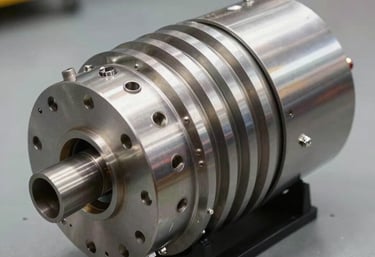 Industrial powder coating process in action, showing smooth application on a sleek drone component.