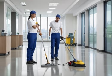 a man riding a skateboard down a street next to tall buildings