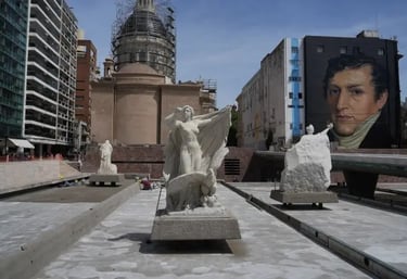 Estatuas de Lola Mora emplazadas en el Pasaje Juramento protegidas con la nanotecnología de PRS Performance de Tecnan