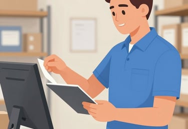 a man riding a skateboard down a street next to tall buildings