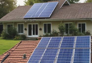 Sparkling clean windows reflecting a bright blue sky.