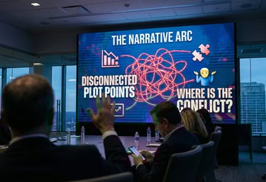 Pitch deck storytelling mistakes confusing investors.