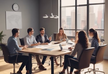 A vibrant community event where local sellers share experiences and resources.