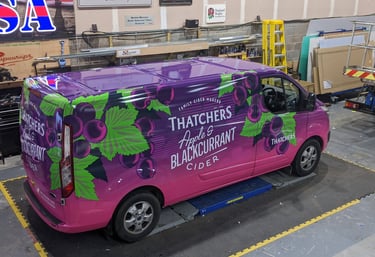 Full digital wrap on a transit custom