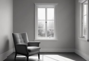 Softly lit close-up of a father’s hands resting on a worn book beside an unlit candle.