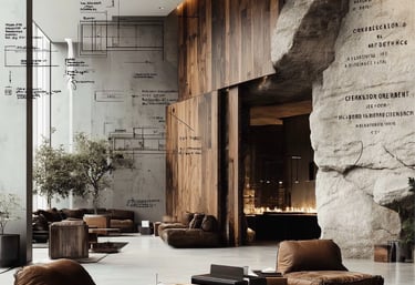 a living room with a couch and a table