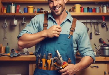 Electrician installing wiring in a commercial building.