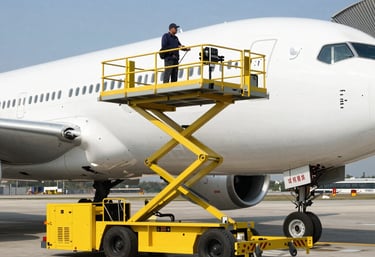 A bustling international shipping port with containers being loaded and unloaded under clear skies.