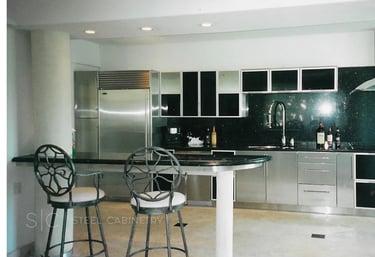 stainless steel combined with black fronts