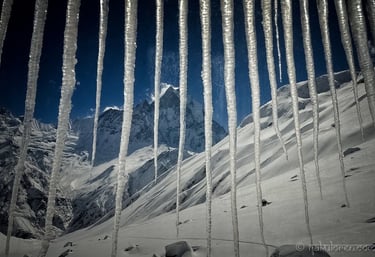 View from Annapurna base camp, Nepal.