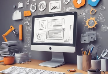 A friendly technician providing remote support via laptop in a cozy office.