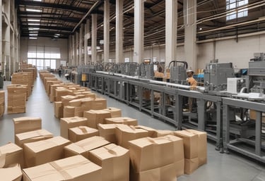 A cargo ship loaded with containers leaving an Indian port at sunset.