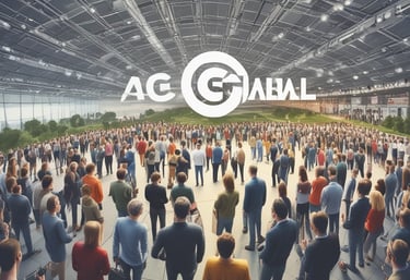 A sleek, modern office space with natural light highlighting a team in discussion.